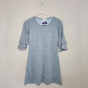 Girls Area Code 407 Blue Ruffle Sleeves Dress Sz 14 NWT
